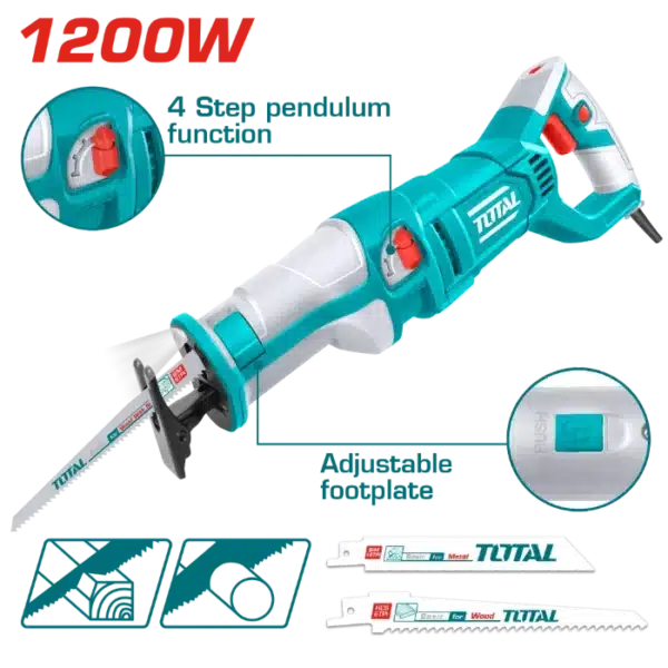 РЕЦИПРОЧНА ПИЛА САБЈАРКА 1200W TOTAL TS1001201