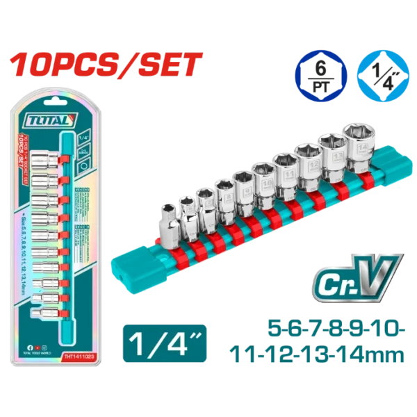 ПАТЕНТ КЛУЧЕВИ СЕТ 10/1 1/4"  TOTAL THT1411023