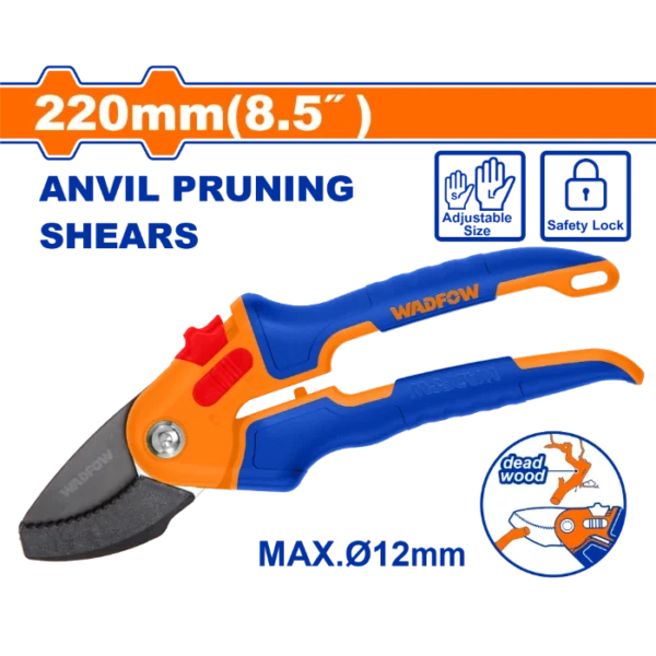 НОЖИЦИ ЗА КРОЕЊЕ 220mm max. 12mm WADFOW WPA1E04
