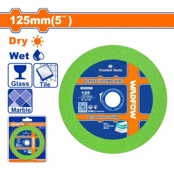 ДИСК ЗА СТАКЛО И ПЛОЧКИ 125mm WADFOW WDC9K05