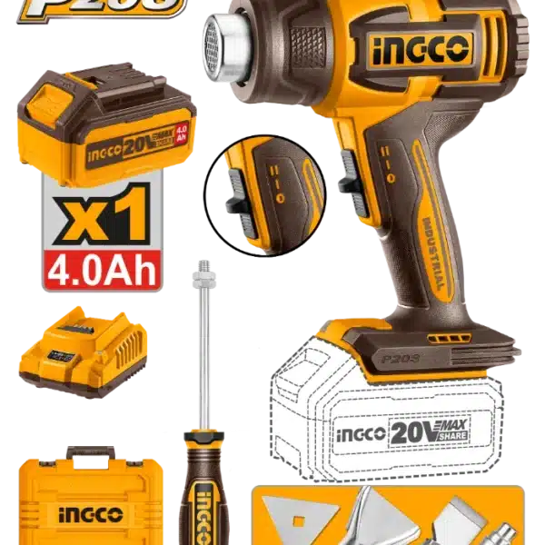 ИНДУСТРИСКИ ФЕН 1x4.0Ah INGCO HGLI20065