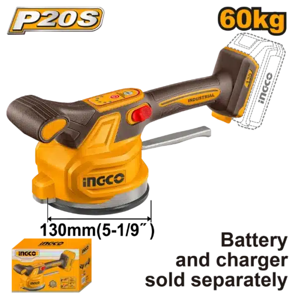 ВАКУМ ЗА СТАКЛО 20V СОЛО БЕЗ БАТЕРИИ INGCO CTVLI2001