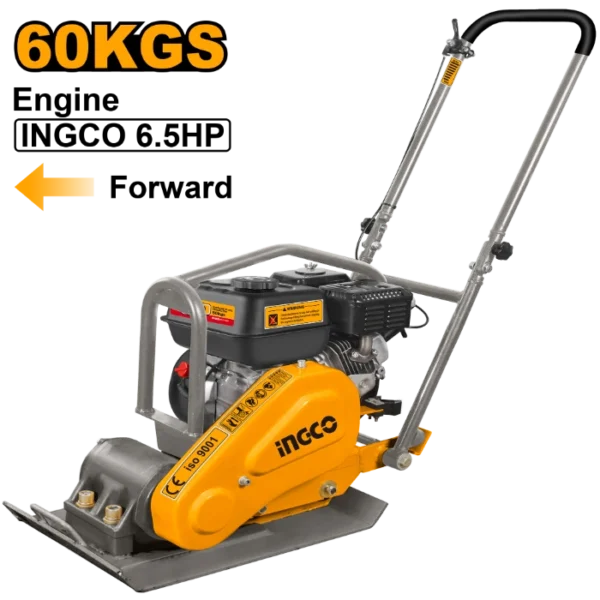 БЕНЗИСКА ВИБРАЦИОНА ПЛОЧА 4.80kW/6.50HP 60KG INGCO GCP060-2
