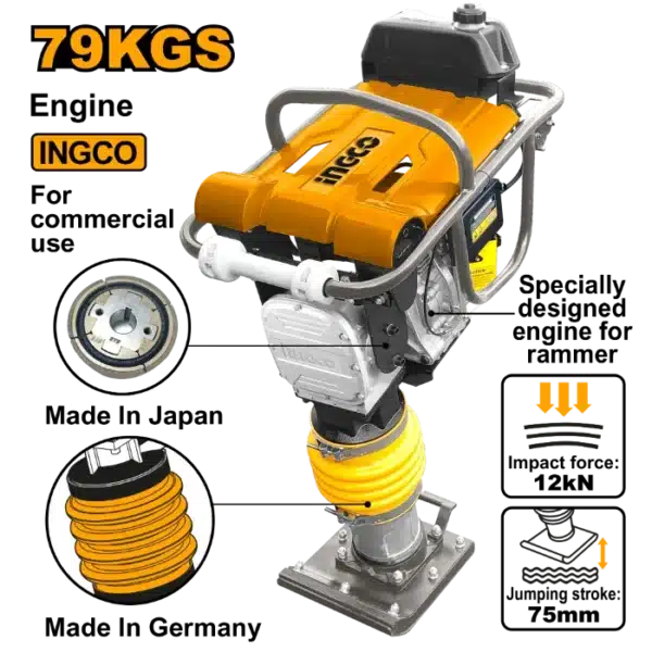 БЕНЗИНСКИ ТАМПЕР 3.20kW/4.00HP 79KG INGCO GRTS90