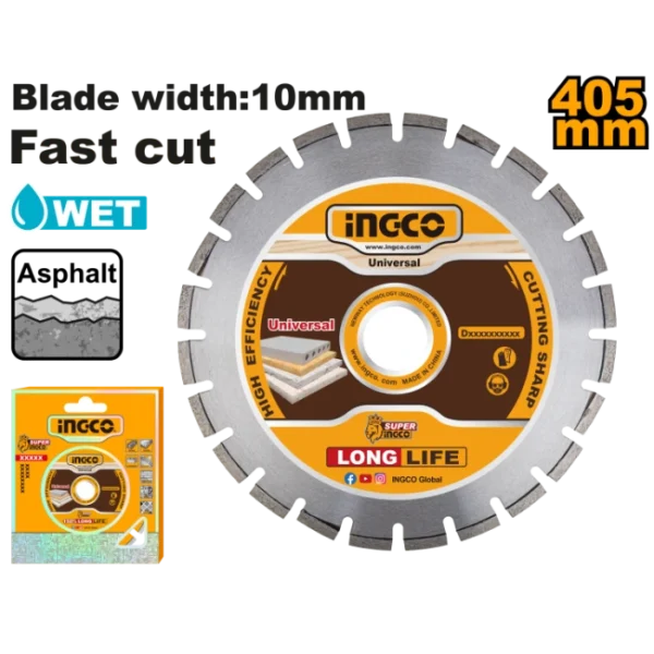 ДИЈАМАНТСКИ ДИСК 405mm ЗА GSF16-2 МОКРО АСФАЛТ INGCO DMD064051