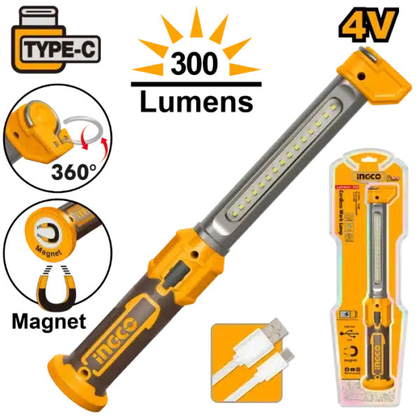 СВЕТИЛКА ЗА КОЛА ЛЕД 3.5W 4V TYPE C МАГНЕТ INGCO HWLI043006