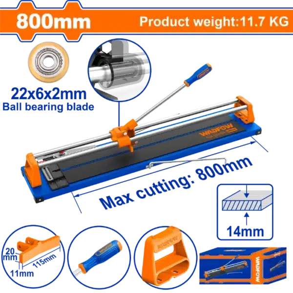 МАШИНКА ЗА СЕЧЕЊЕ ПЛОЧКИ 800mm WADFOW WTR8508