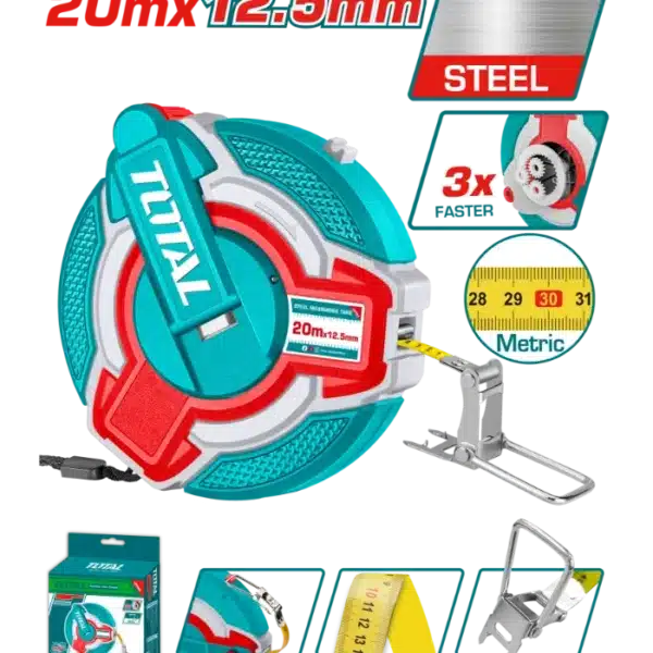 ПАНТЛИКА МЕТАЛНА 20m x 12.5mm TOTAL TMT08206M