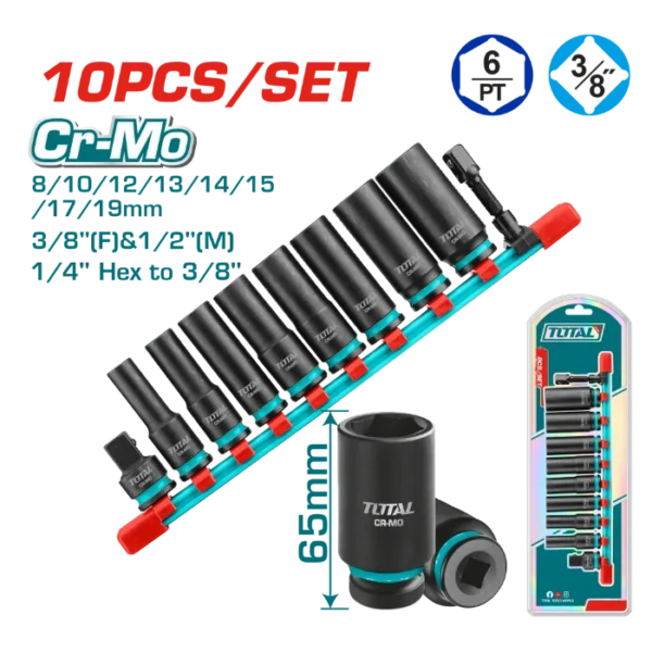 ПАТЕНТ КЛУЧЕВИ СЕТ 10/1 3/8" TOTAL THKISD38106L