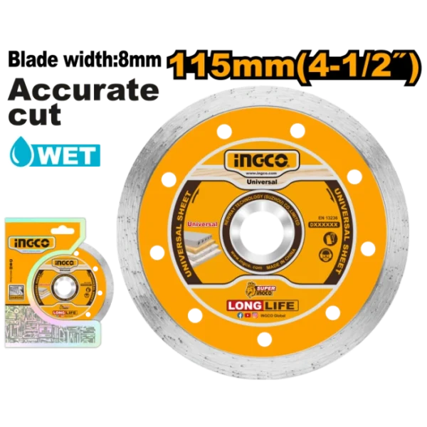 ДИЈАМАНТСКИ ДИСК ЗА ПЛОЧКИ 115mm INGCO DMD021152