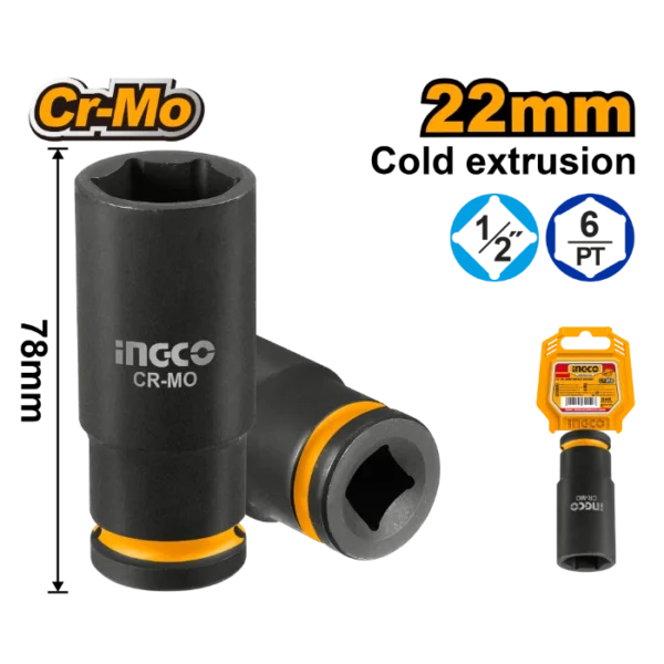 ПАТЕНТ КЛУЧ ДОЛГ 1/2" 22mm INGCO HDIS12222L