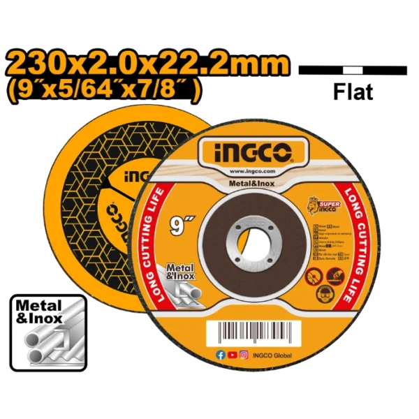 БРУСЕН КАМЕН ЗА МЕТАЛ 230x2.0x22.2mm INGCO MCD202303