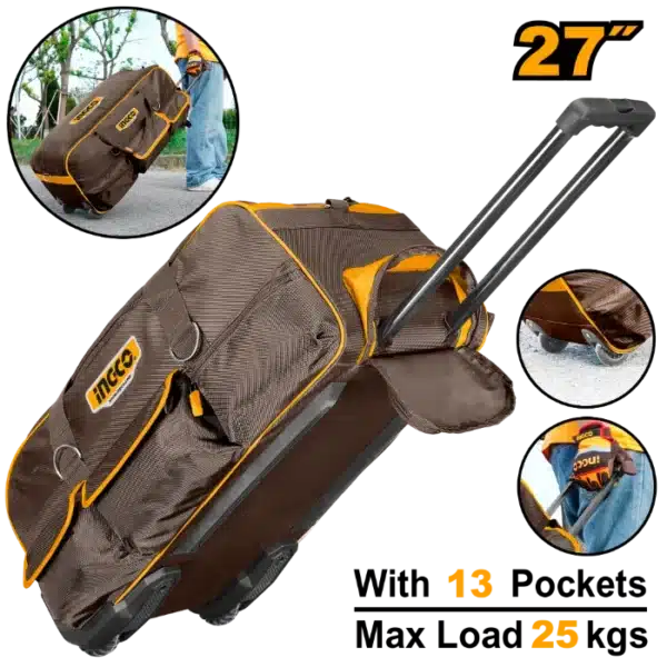 ТОРБА ЗА АЛАТ СО ТРКАЛА 27" 25KG INGCO HRRTB2715