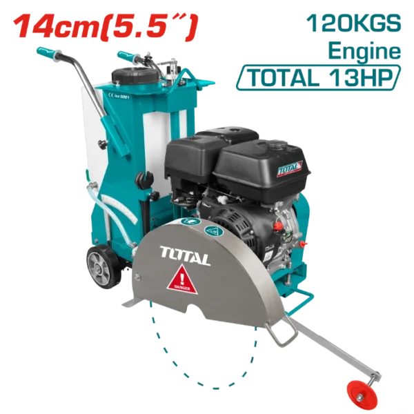 БЕНЗИСНКА ПИЛА ЗА БЕТОН И АСФАЛТ 9.60kW/13.00HP-2 TOTAL TP1016-2