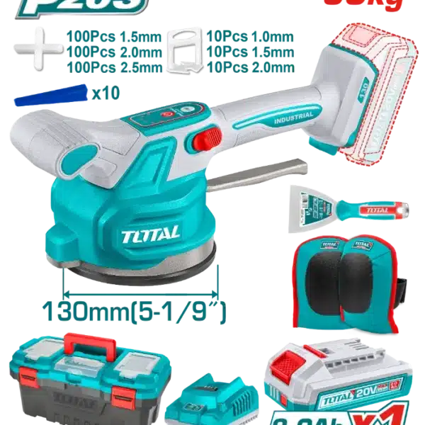 СЕТ + ВИБРАТОР ЗА ПЛОЧКИ 20V 1x2.0Ah БАТЕРИЈА TOTAL TTVLI20018