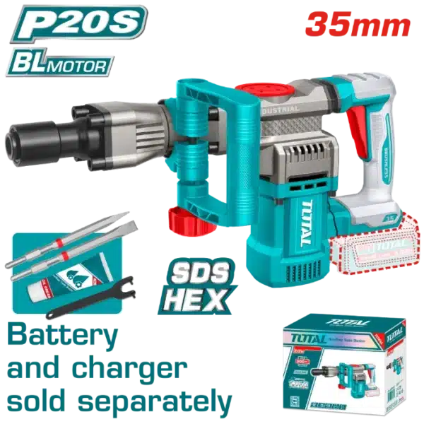 БАТЕРИСКИ КРШАЧ ХИЛТА SDS HEX 16J 20V СОЛО БЕЗ БАТЕРИИ TOTAL TDBLI20358