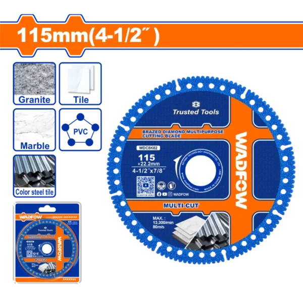 ДИЈАМАНТСКИ ДИСК 115mm УНИВЕРЗАЛЕН WADFOW WDC8K62