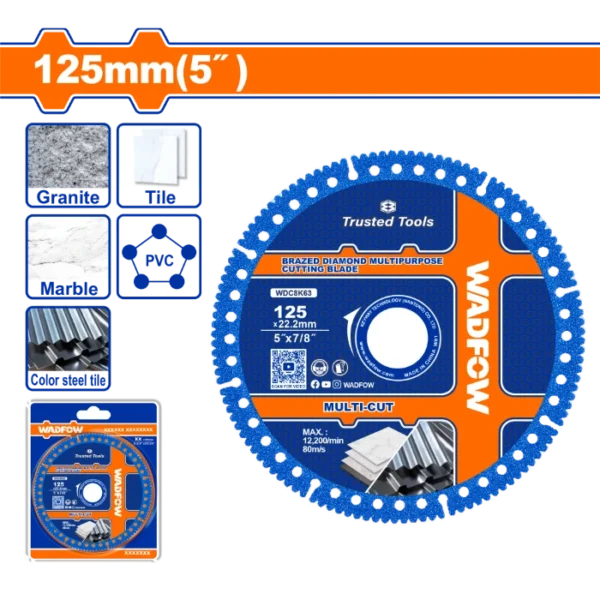 ДИЈАМАНТСКИ ДИСК 125mm УНИВЕРЗАЛЕН WADFOW WDC8K63