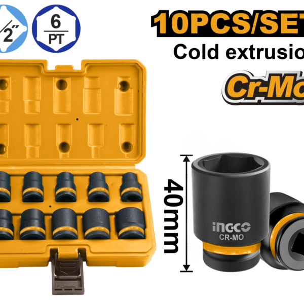 СЕТ 10/1 ПАТЕНТ КЛУЧЕВИ 40ММ 1/2" INGCO HKISSD12101