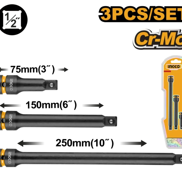ПАТЕНТ КЛУЧ ПРОДОЛЖЕТОК СЕТ 3/1 1/2" INGCO HKISEB12031
