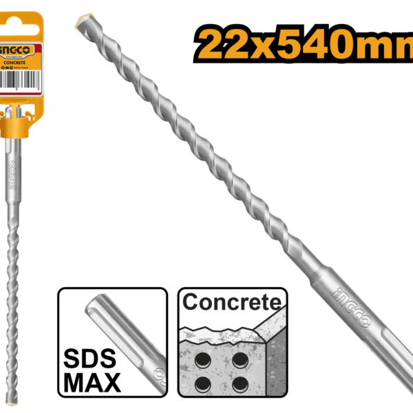 БУРГИЈА ЗА БЕТОН SDS MAX 22x540mm INGCO DBH1242205