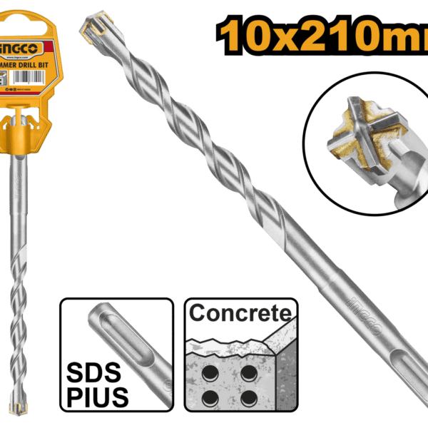 БУРГИЈА ЗА БЕТОН 4 ЗАБИ 10X210mm INGCO DBH1211003C