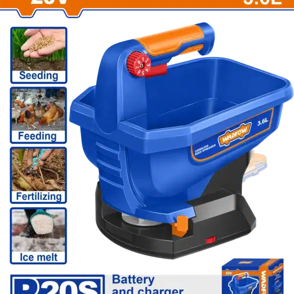 БАТЕРИСКИ РАСПРСКУВАЧ ЗА СОЛ И СЕМИЊА 20V 3.6L WADFOW WLSS1520