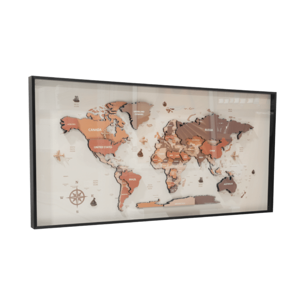 ДЕКОРАТИВНА РАМКА World Map White 50X100 CM