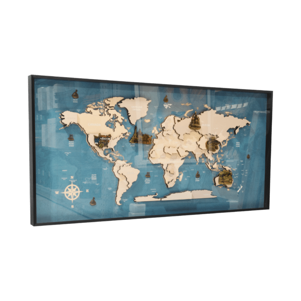 ДЕКОРАТИВНА РАМКА World Map Blue 50X100 CM