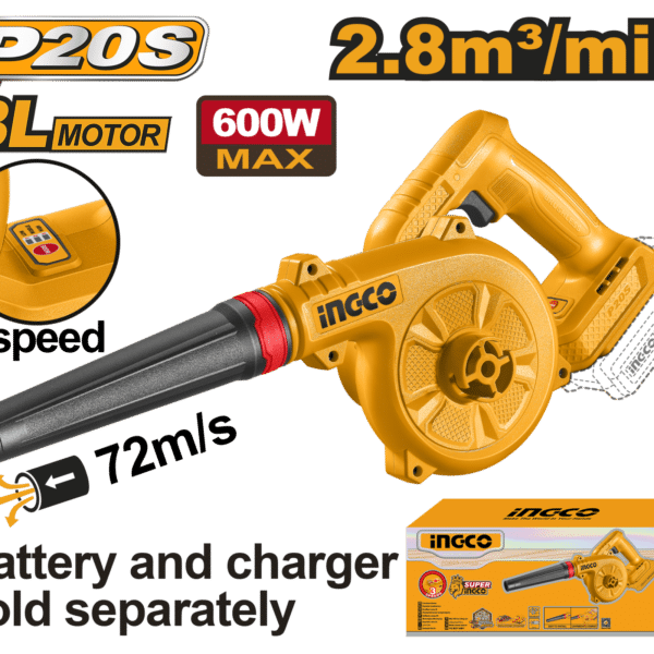ДУВАЛКА 2.8m3/min 20V СОЛО БЕЗ БАТЕРИИ INGCO CABLI2068