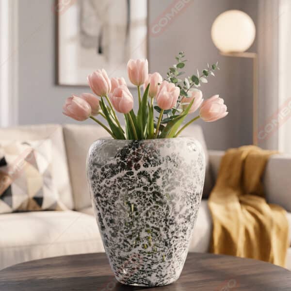 ДЕКОРАТИВНА СТАКЛЕНА ВАЗНА 24.5X19X19