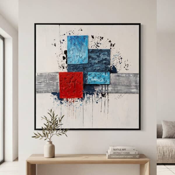СЛИКА НА ПЛАТНО СО РАМКА – LIRUN 100X100 CM