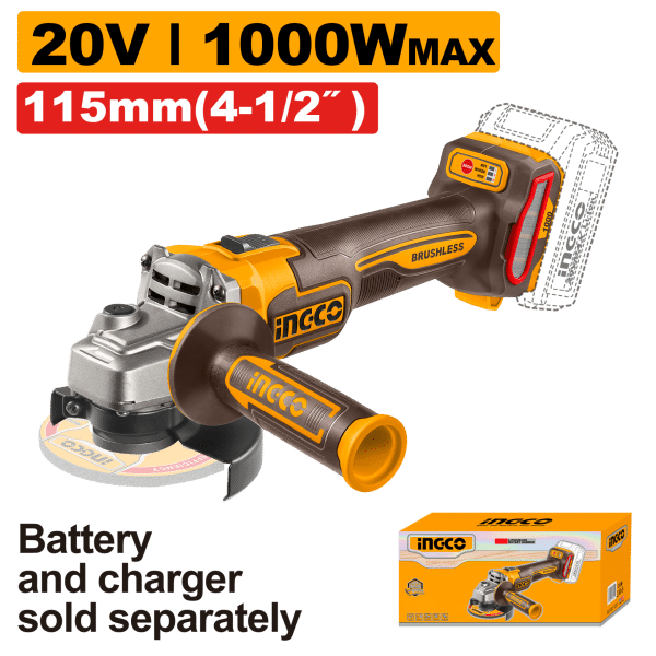БАТЕРИСКА АГОЛНА БРУСИЛКА 20V 1000W BRUSHLESS БЕЗ БАТЕРИЈА CAGLI27153