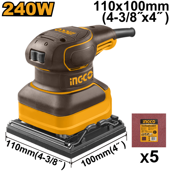 ВИБРАЦИОНА БРУСИЛКА 240W INGCO PS2416