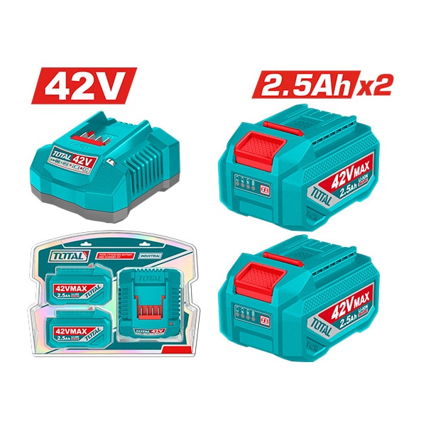 СЕТ 2 БАТЕРИИ 42V 2.5Ah СО ПОЛНАЧ TFBCPM25221