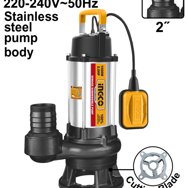 ПОТОПНА ПУМПА ЗА НЕЧИСТА ВОДА 1500W 2" SPDB150068
