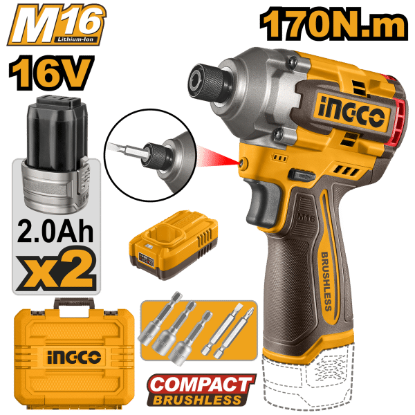 УДАРНА ШРАФИЛИЦА 16V СО 2 БАТЕРИИ 170NM CIRLI16178