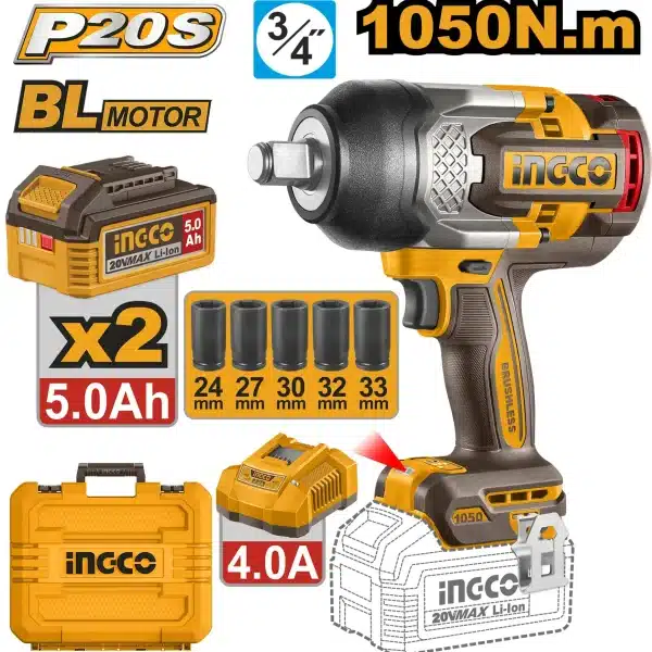 СТРАФИЛИЦА ЗА ГУМИ 20V 1050NM 2 БАТЕРИИ