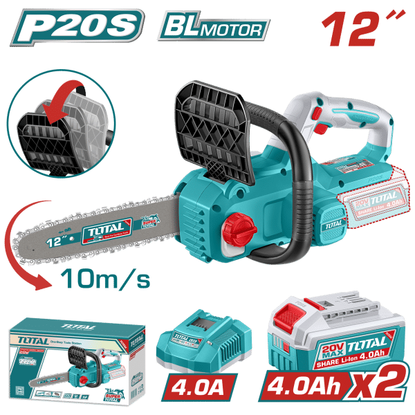 МОТОРНА ПИЛА 20V (2 БАТЕРИИ 4.0AH) 12" TGSLI201262