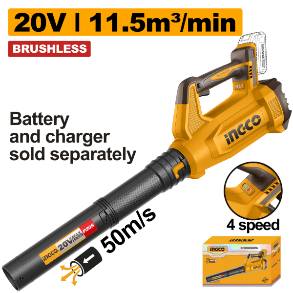 БАТЕРИСКИ ДУВАЧ INGCO 20V BRUSHLESS БЕЗ БАТЕРИЈА – CABLI20508