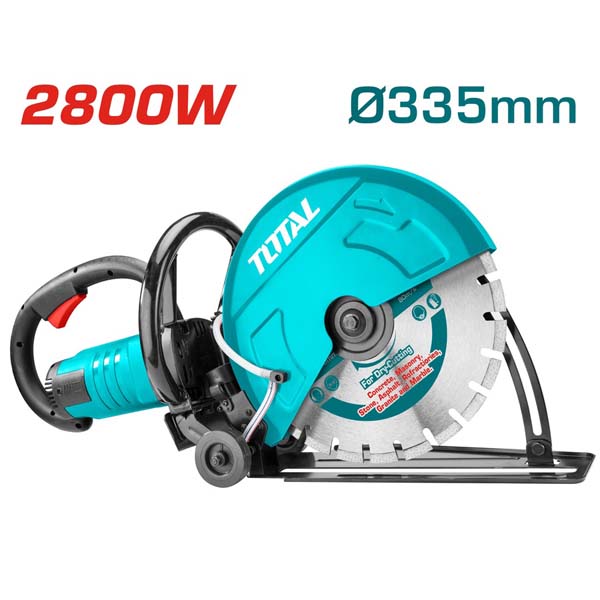 ЕЛЕКТРИЧНА РАЧНА ПИЛА ЗА БЕТОН TOTAL 2800W Ø355MM