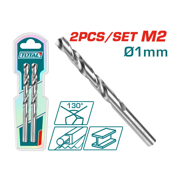 БУРГИИ ЗА МЕТАЛ TOTAL 1MM СЕТ 2/1