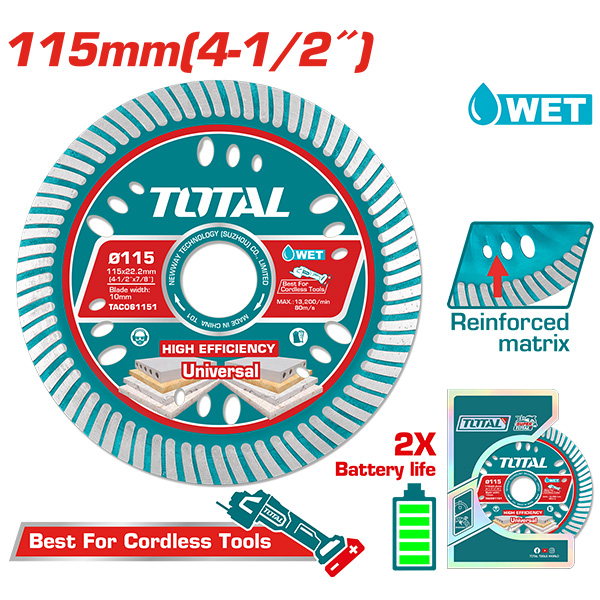 ДИЈАМАНТСКИ ДИСК TOTAL 115MM MATRIX