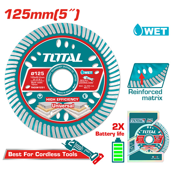 ДИЈАМАНТСКИ ДИСК TOTAL 125MM MATRIX