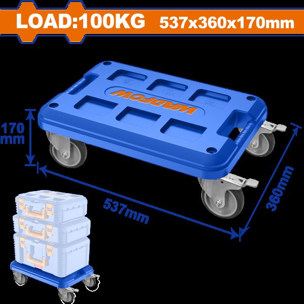 КУТИЈА ЗА АЛАТ WADFOW STACKABLE СО ТРКАЛА 100KG WWB6610